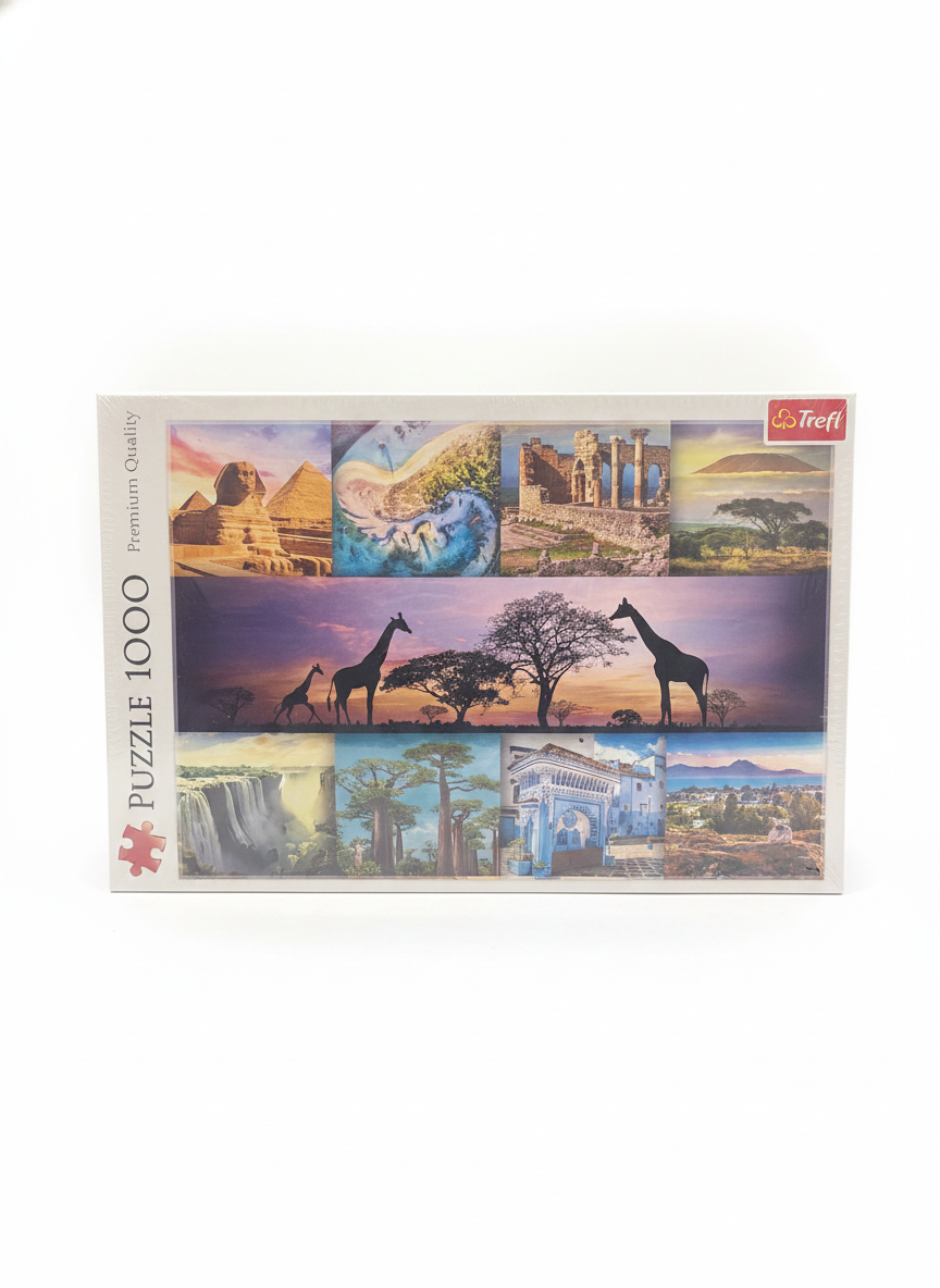 Trefl 1000 Piece Premium Quality World Wonders & Wildlife Collage Puzzle