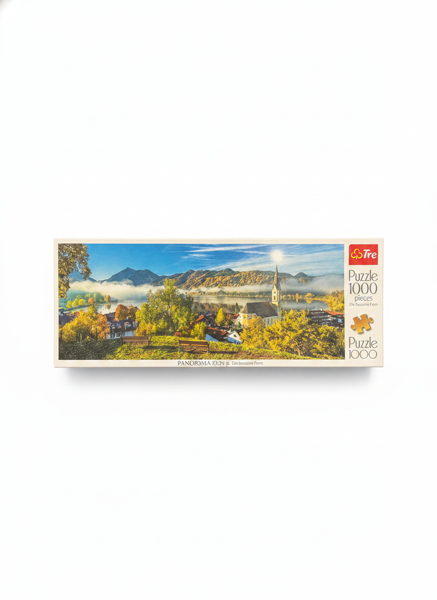 Trefl 1000 Piece Panorama Jigsaw Puzzle - Autumn Lakeside Village