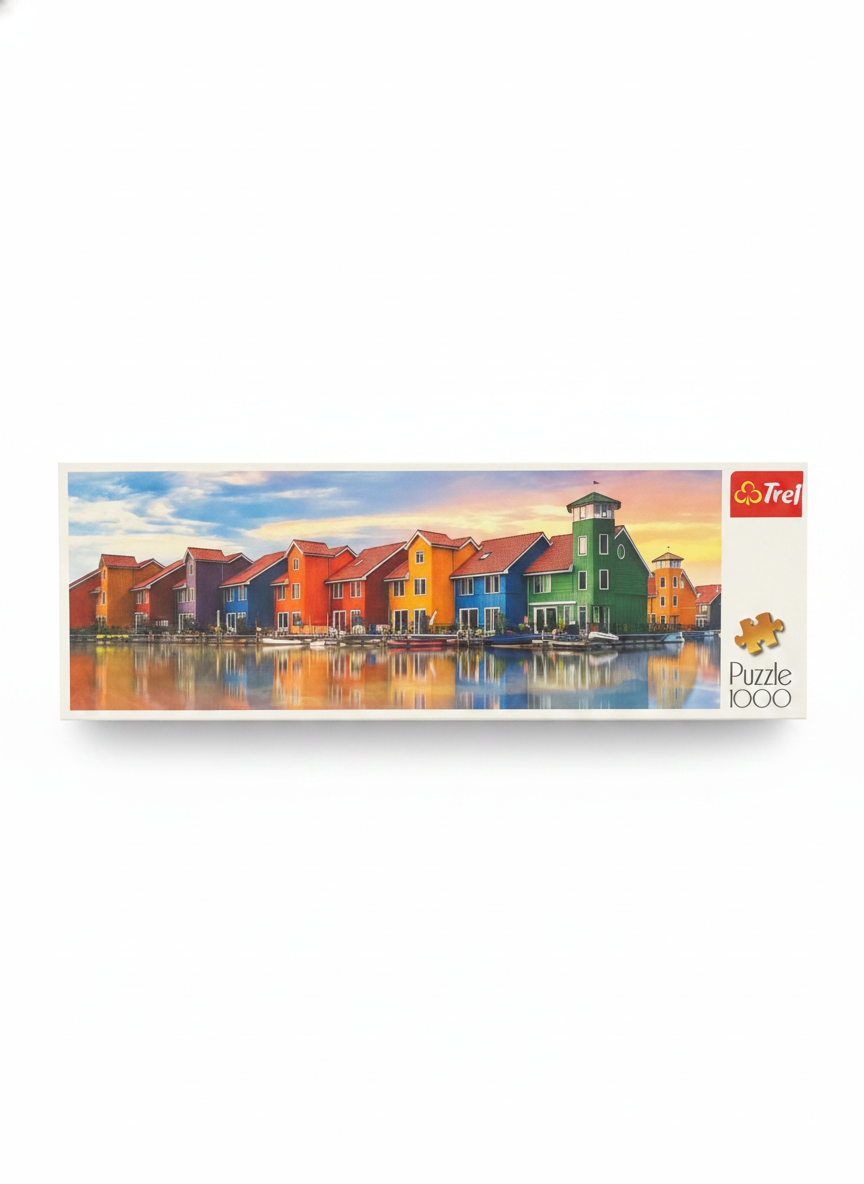 Tref Panorama Puzzle - Colorful Houses by the Water (1000 Pieces)