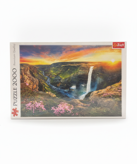 Trefl Puzzle 2000 - Dramatic Waterfall at Sunset