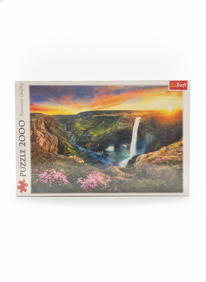 Trefl Puzzle 2000 - Dramatic Waterfall at Sunset