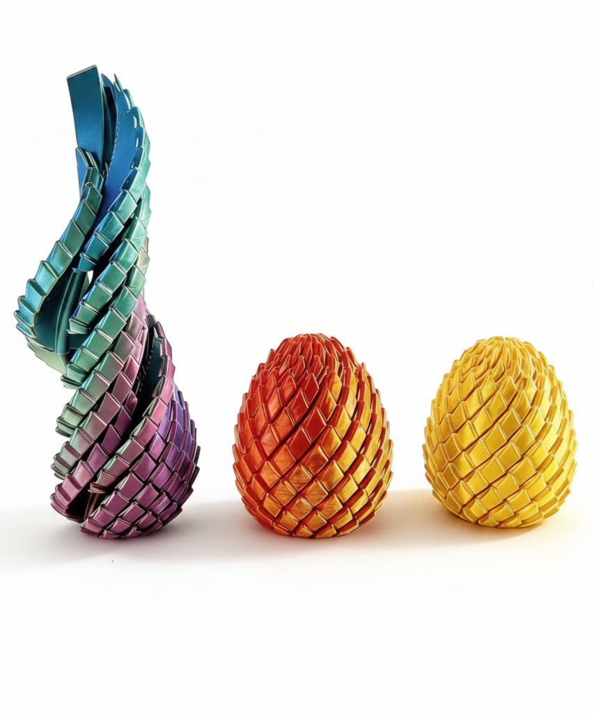 Collapsible Articulated Dragon Egg Fidget Toy