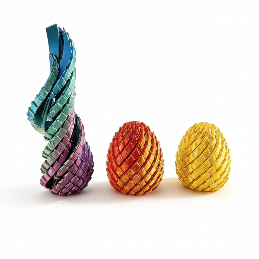 Collapsible Articulated Dragon Egg Fidget Toy