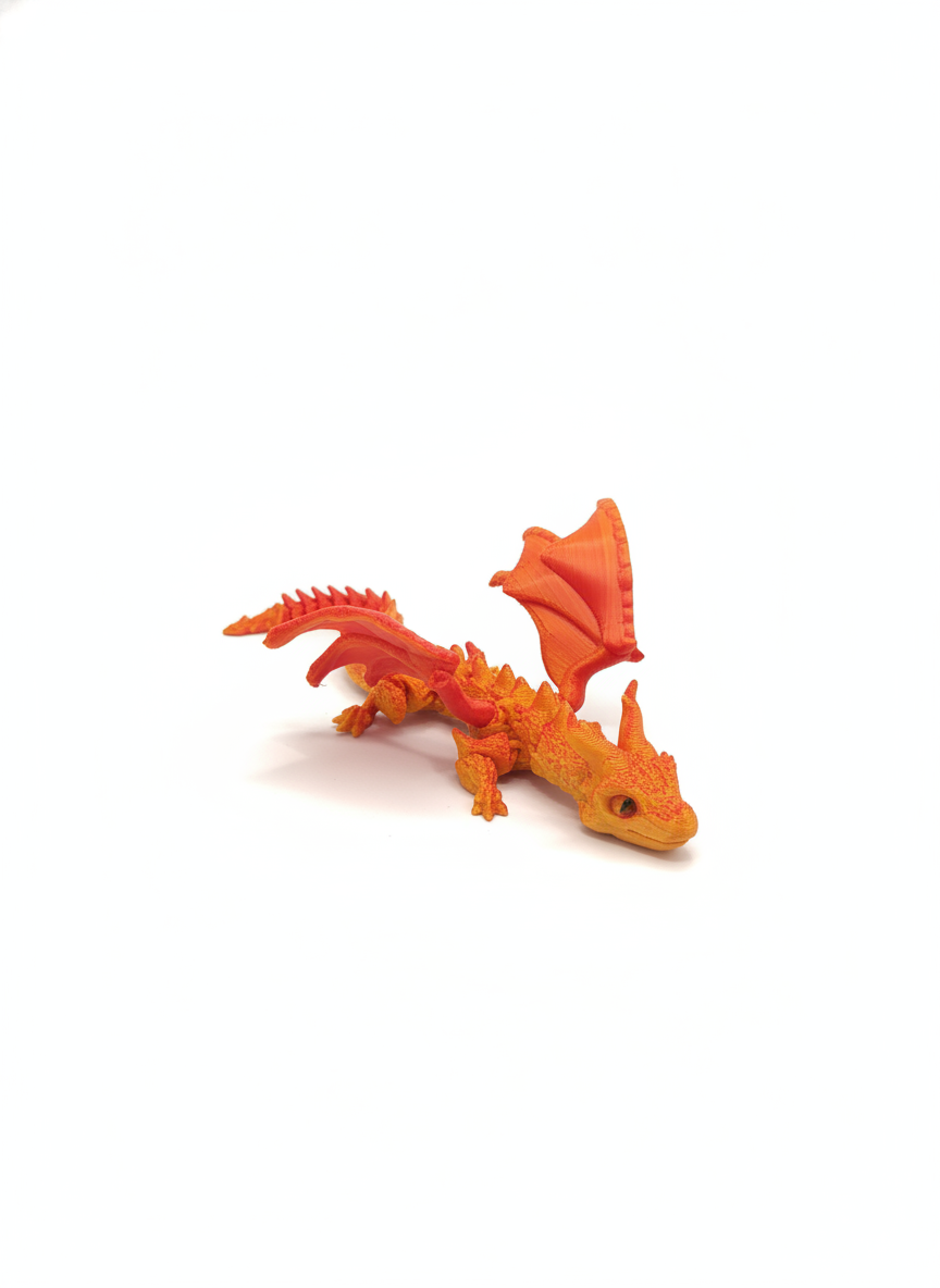Articulated Fire Dragon Toy Figure