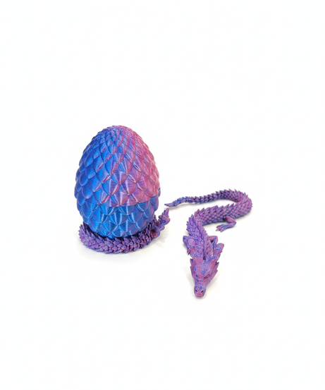 3D Printed Flexible Dragon and Scaled Egg Set
