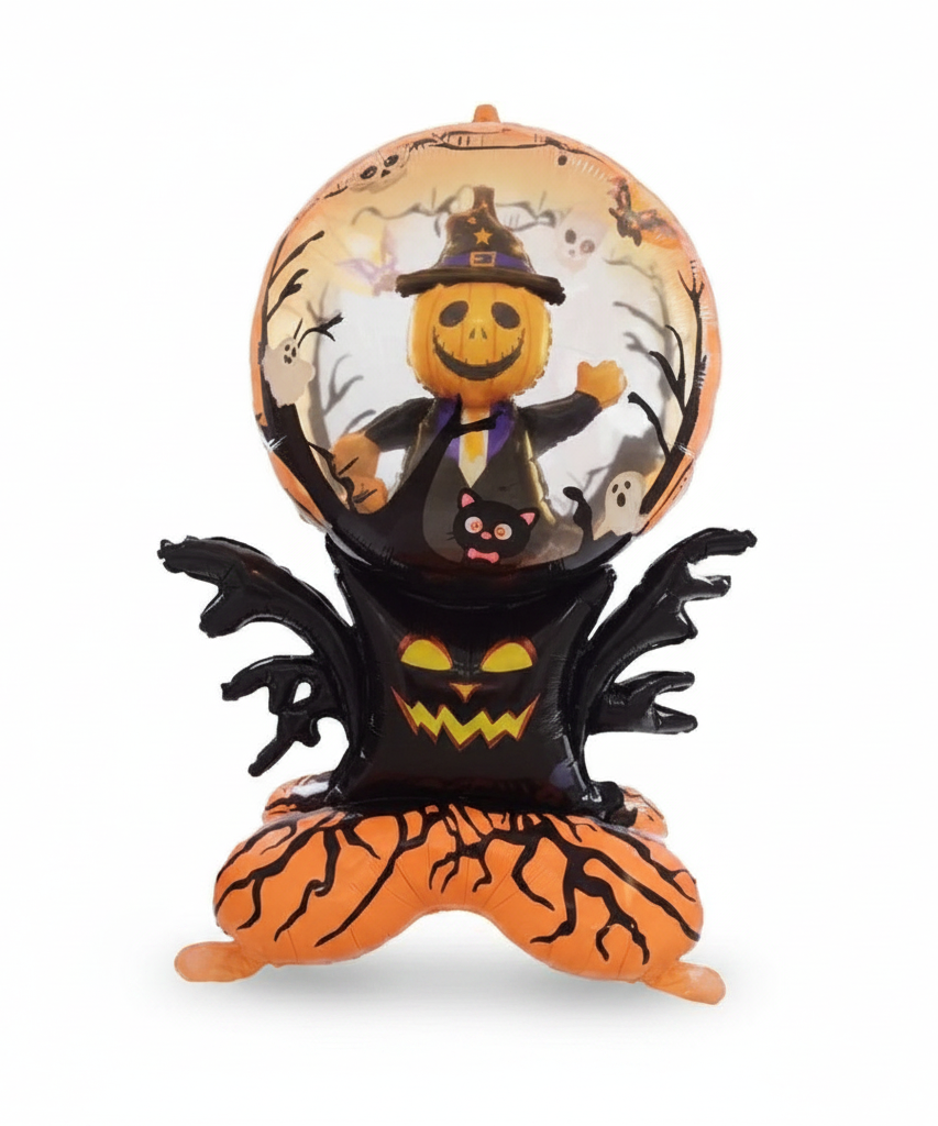 Giant Halloween Pumpkin King & Spooky Tree Inflatable Balloon