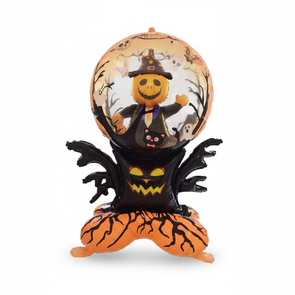 Giant Halloween Pumpkin King & Spooky Tree Inflatable Balloon