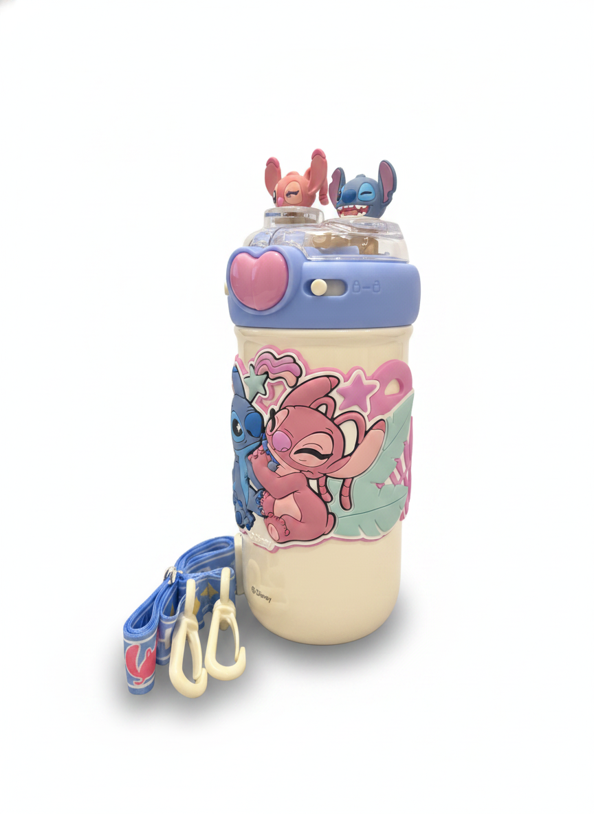 Disney Stitch & Angel Themed Water Bottle