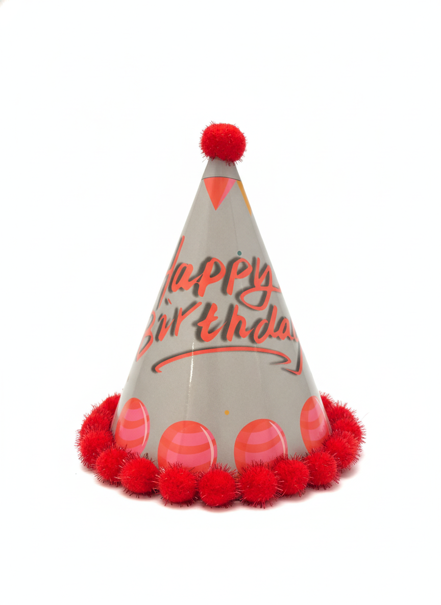 Festive Happy Birthday Conical Party Hat