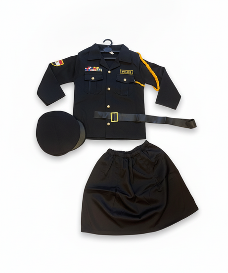 Children's Police girl Officer Dress-Up Costume Set