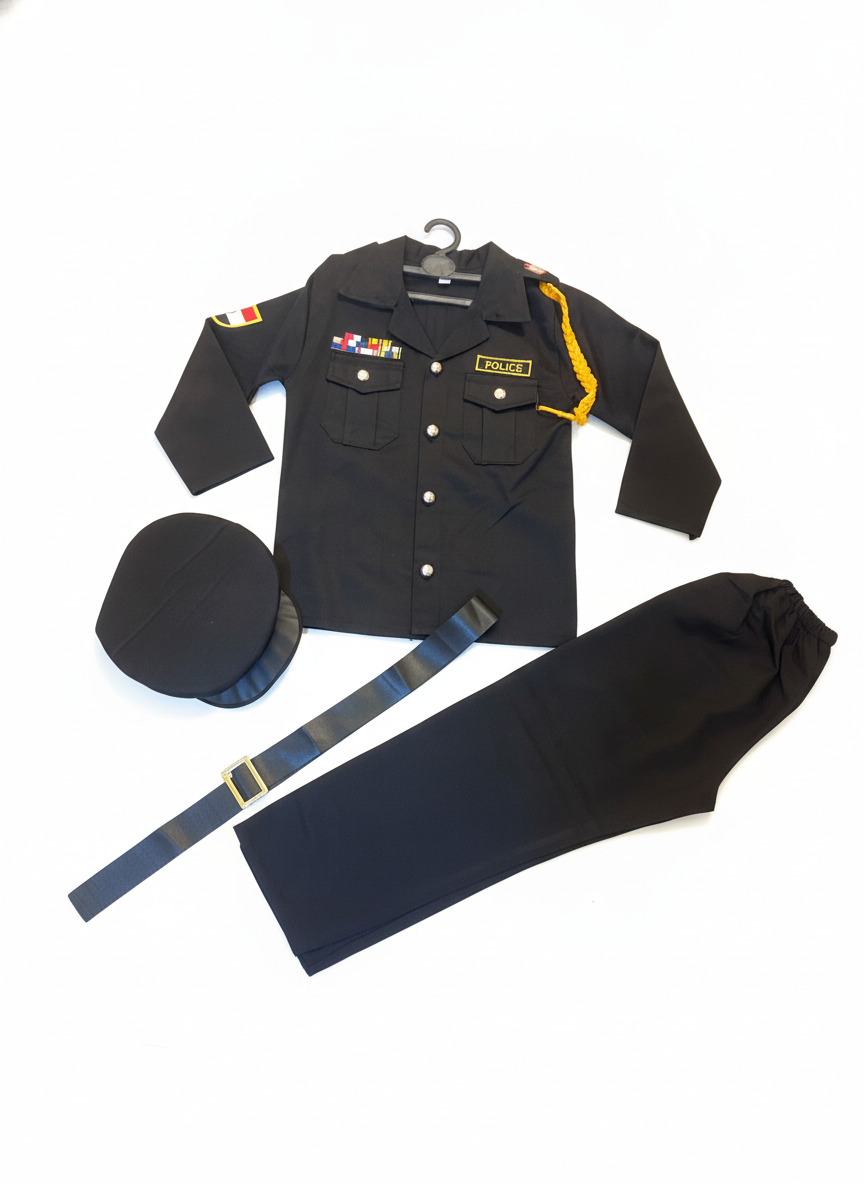 Kids' Police Officer Dress-Up Costume Set