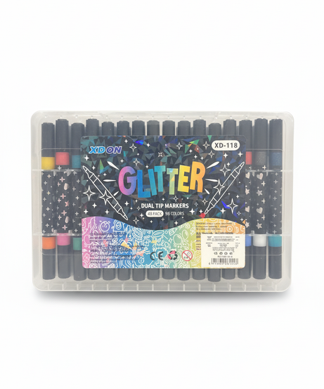 XDON Glitter Dual Tip Markers (XD-118)