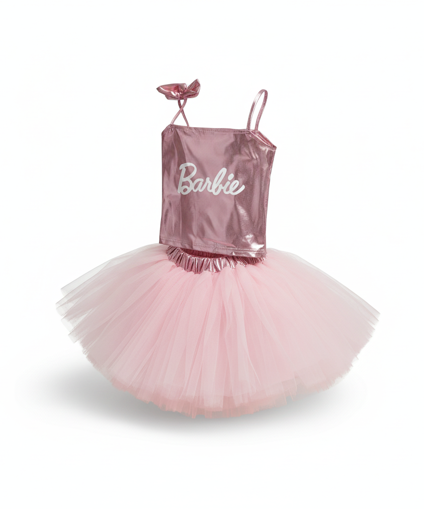 Barbie Pink Shimmer Top and Tutu Skirt Costume