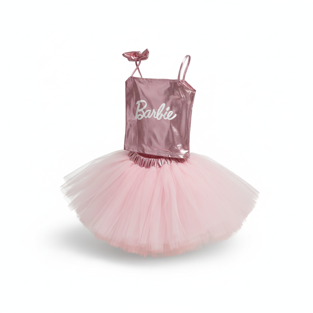 Barbie Pink Shimmer Top and Tutu Skirt Costume