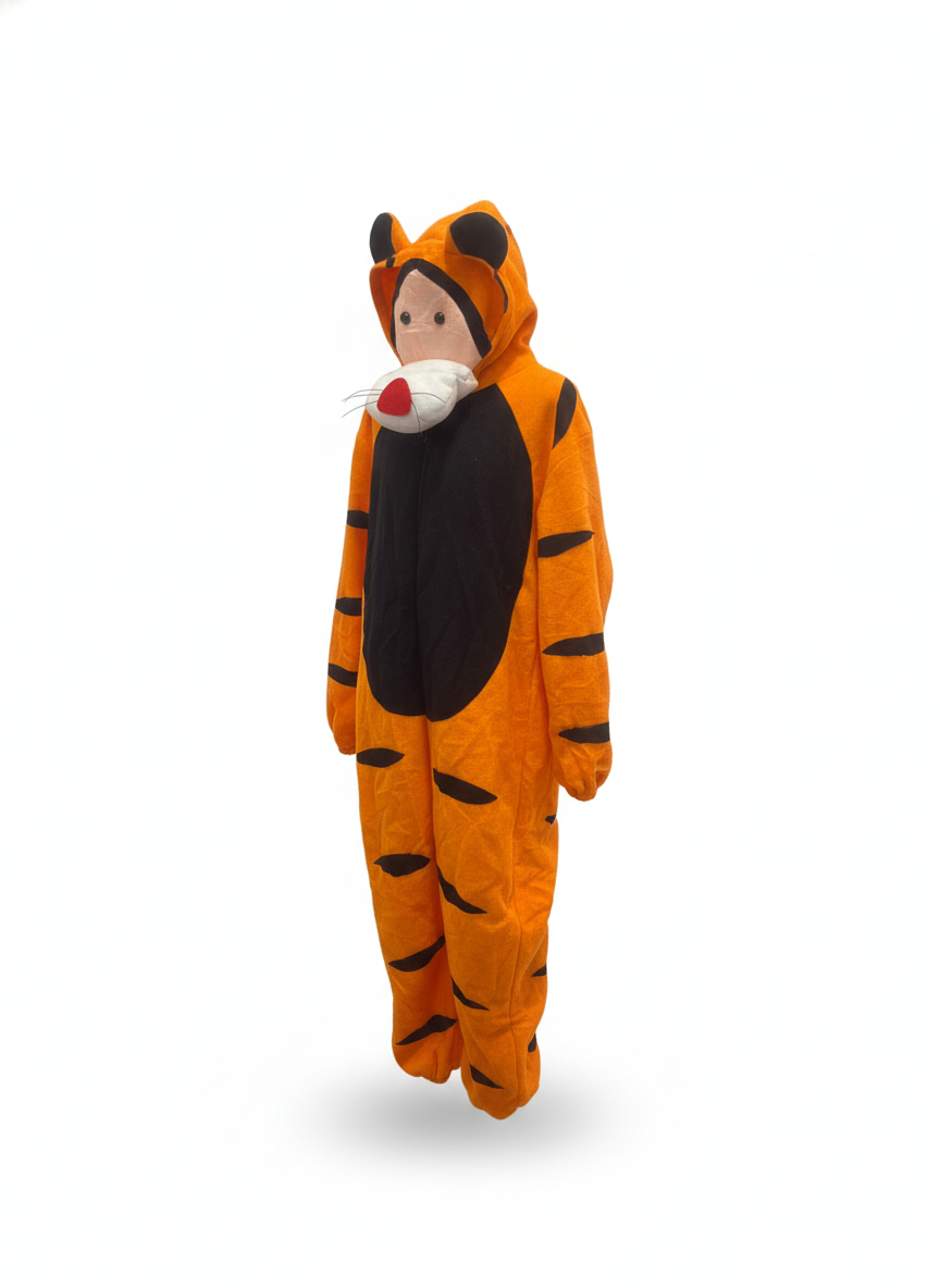 Children's Plush Tiger Jumpsuit Costume