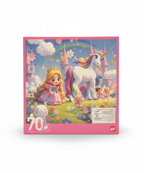 Silky Touch Art Puzzle: Enchanted Unicorn & Princess Fairytale