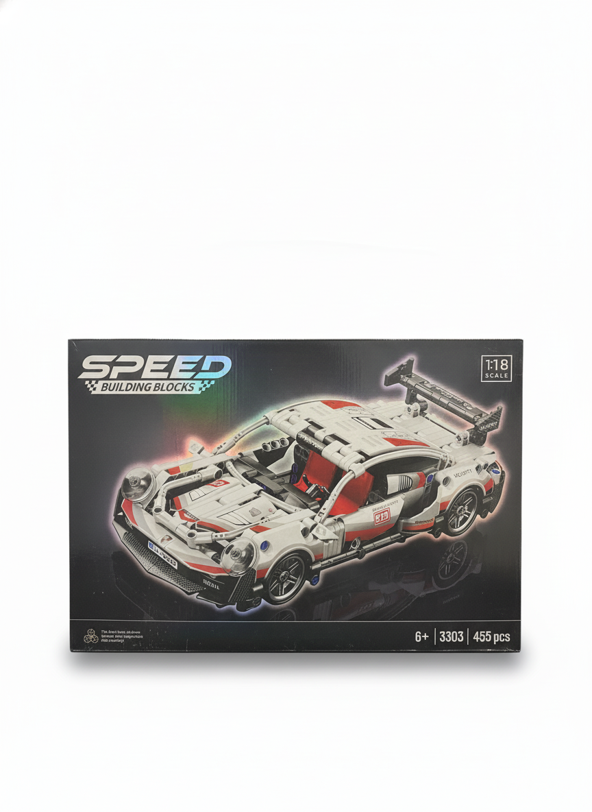 SPEED BUILDING BLOCKS 1:18 Scale Sports Car (Model 3303)