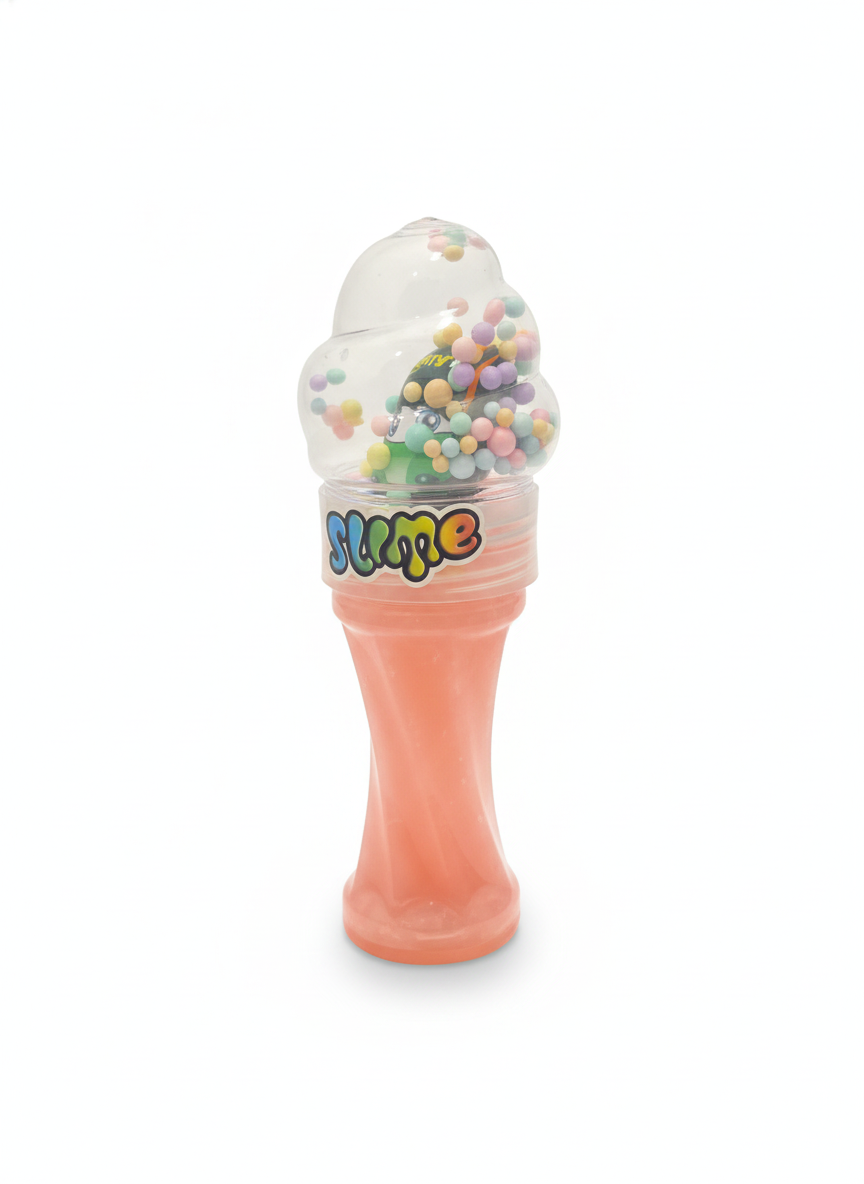 WERTY Slime Ice Cream Cone with Foam Beads & Character