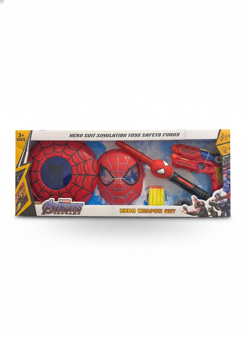 Avengers Endgame Spider-Man Hero Suit Simulation Toys & Weapon Set