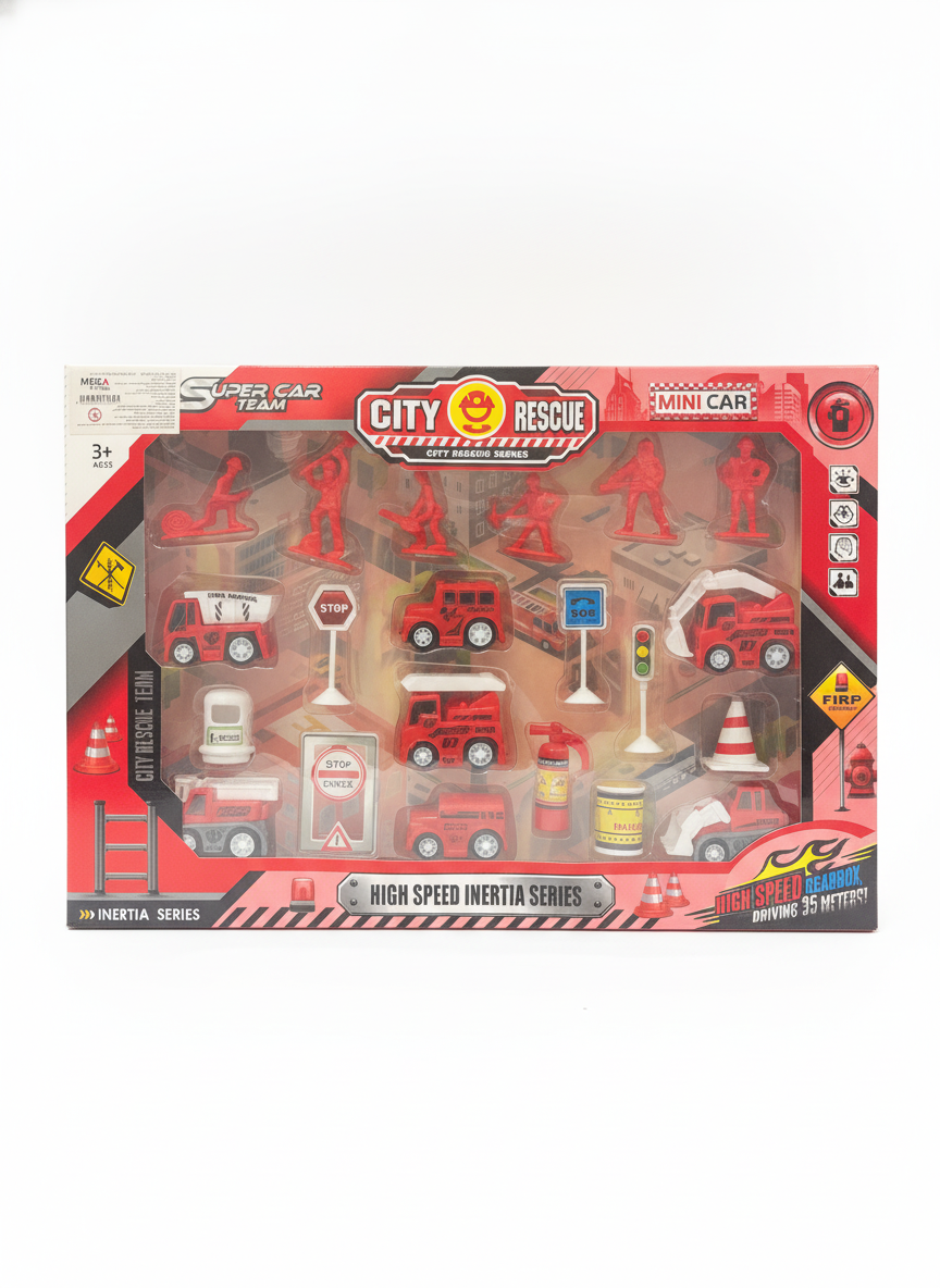 SUPER CAR TEAM City Rescue Series Mini Cars