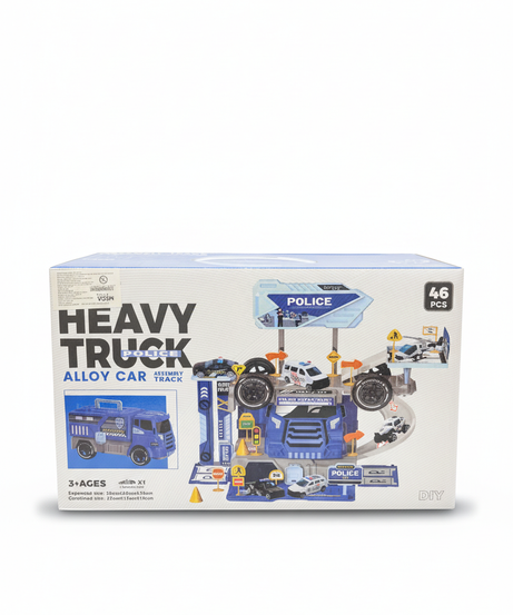 Heavy Truck Police Alloy Car Assembly Track