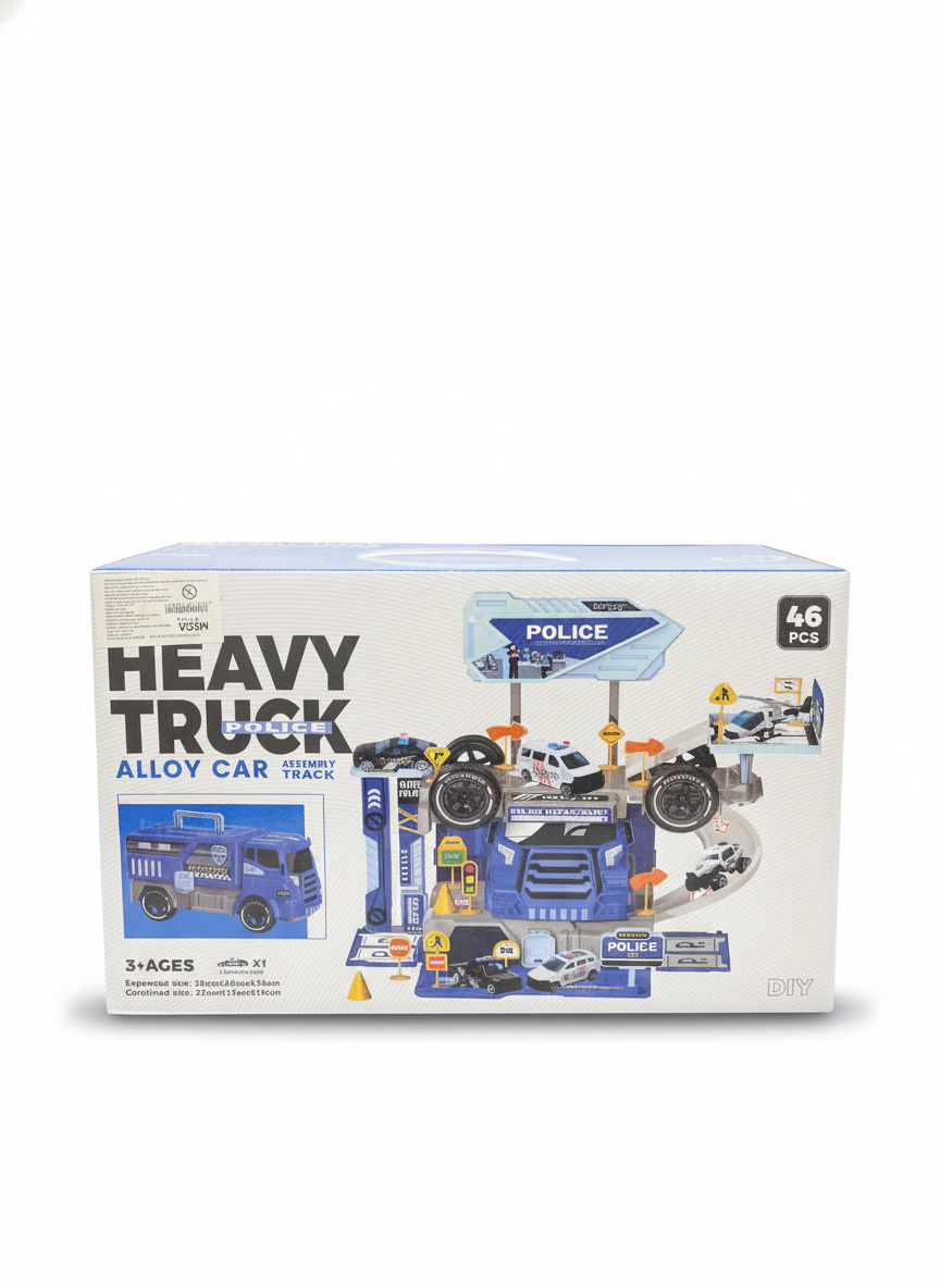 Heavy Truck Police Alloy Car Assembly Track