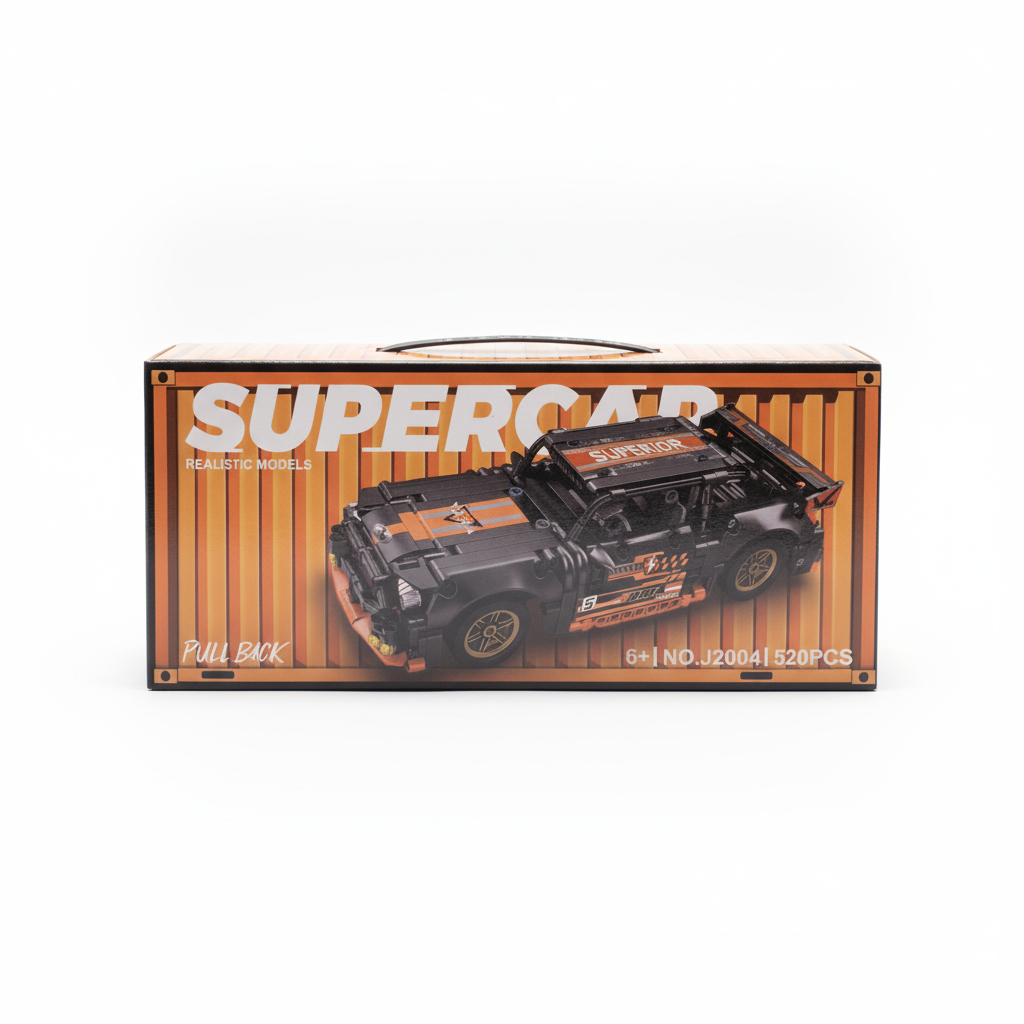 SUPERCAR Realistic Models Pull Back Building Blocks (No. J2004)