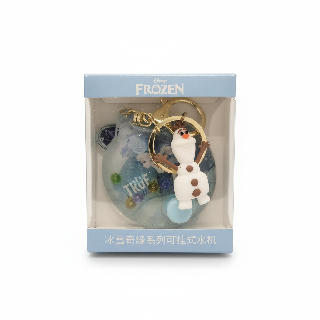 Disney Frozen Olaf & Elsa Liquid Shaker Keychain