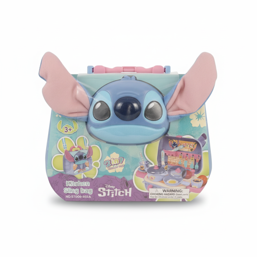Disney Stitch 2-in-1 Kitchen Sling Bag Toy Set
