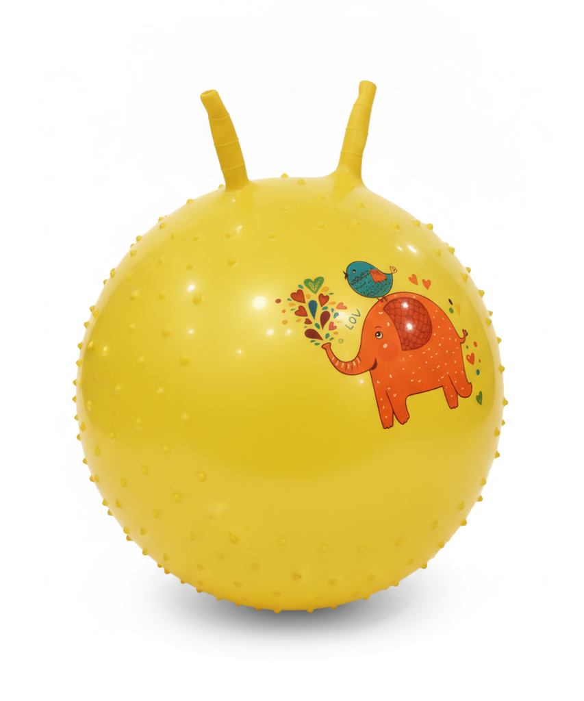 Kids Elephant & Bird Yellow Hopper Ball