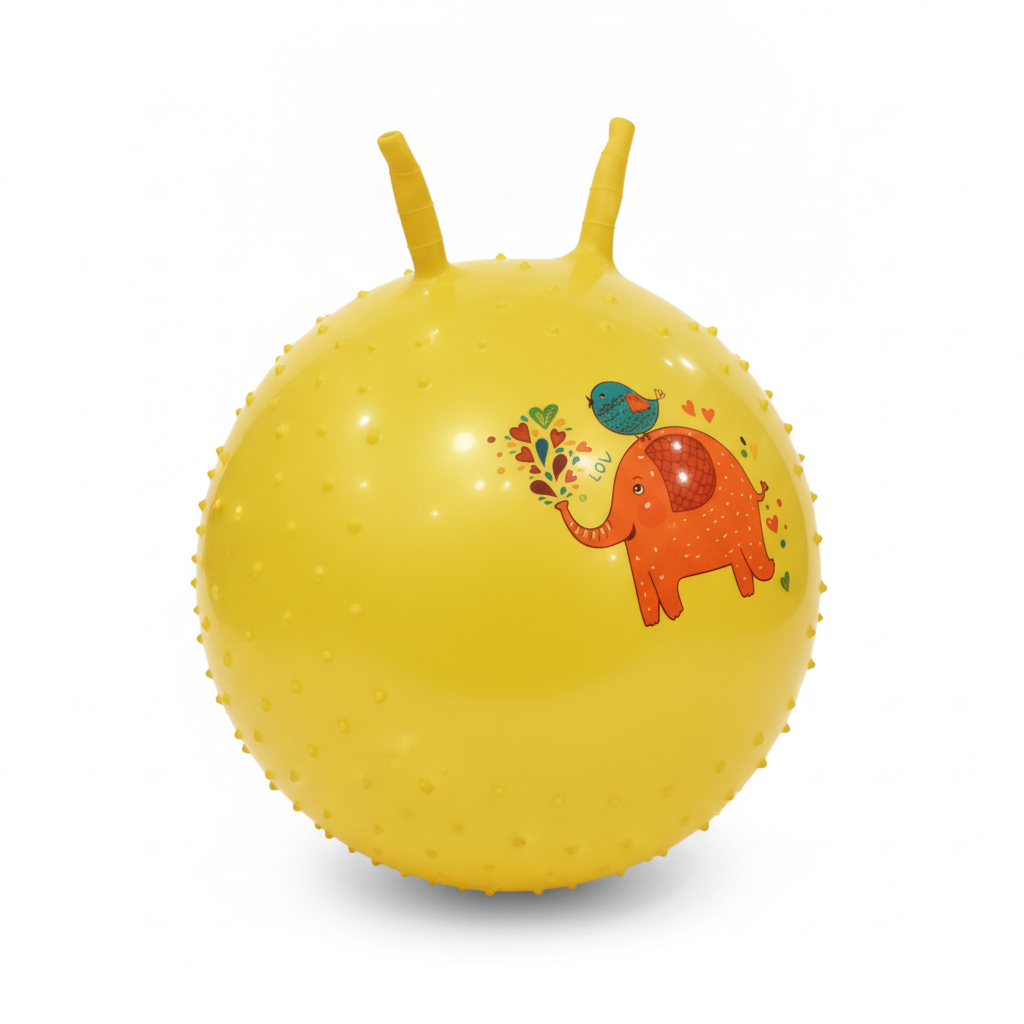 Kids Elephant & Bird Yellow Hopper Ball