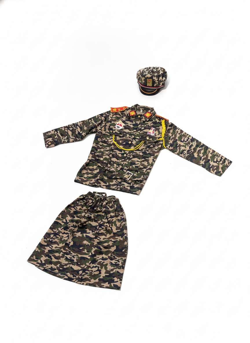 Children's Deluxe Military Camouflage Dress-Up Costume Set