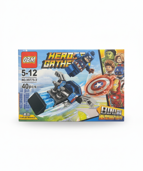OBM Heroes Gather Captain America Building Blocks Set No.99775-3
