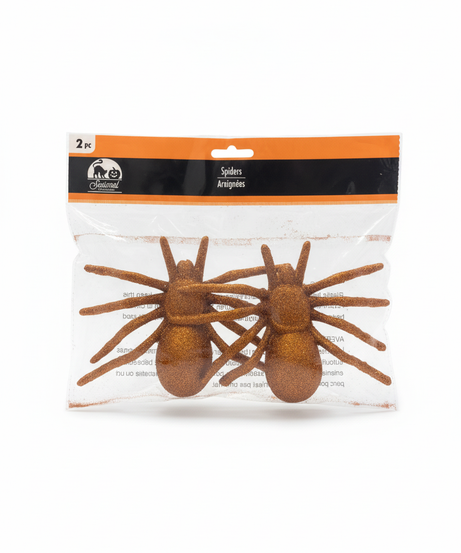 Glitter Spiders Halloween Decoration (2 PC)