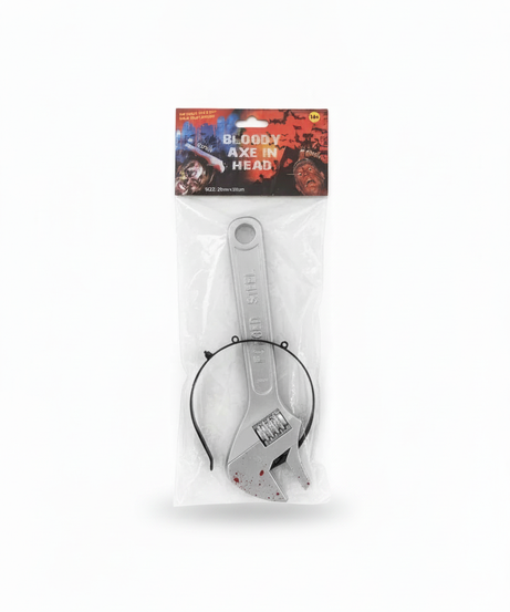 BLOODY AXE IN HEAD (Wrench Headband)