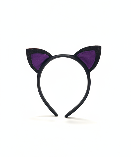 Black & Purple Cat Ear Headband