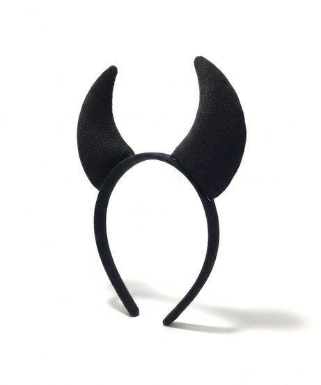 Black Devil Horn Headband