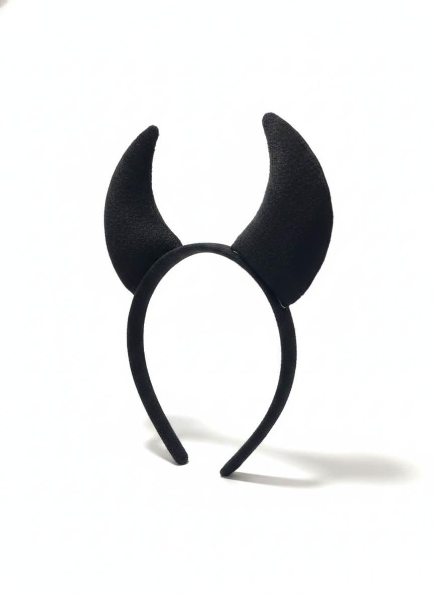 Black Devil Horn Headband