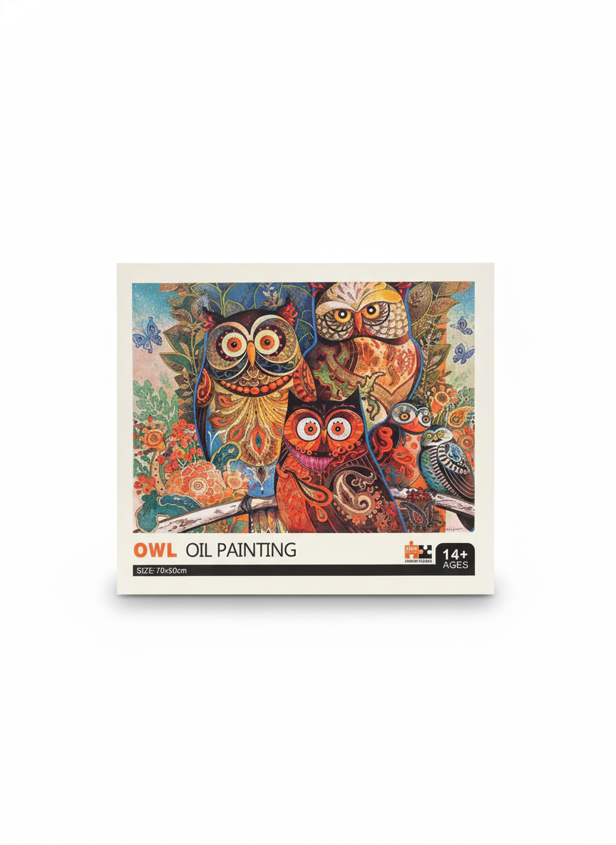 OWL OIL PAINTING Jigsaw Puzzle