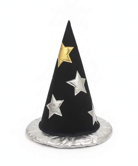 Black Starry Wizard Hat