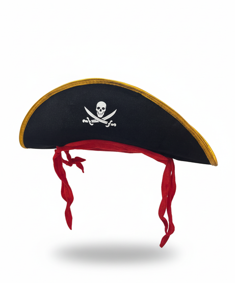 Deluxe Pirate Hat with Skull & Crossbones Emblem