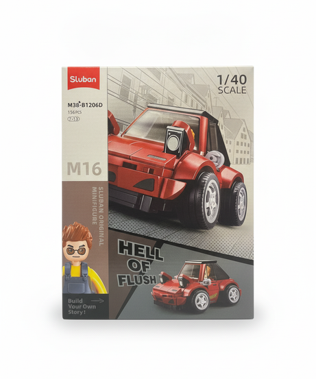 Sluban Hell of Flush Sports Car Building Blocks Set