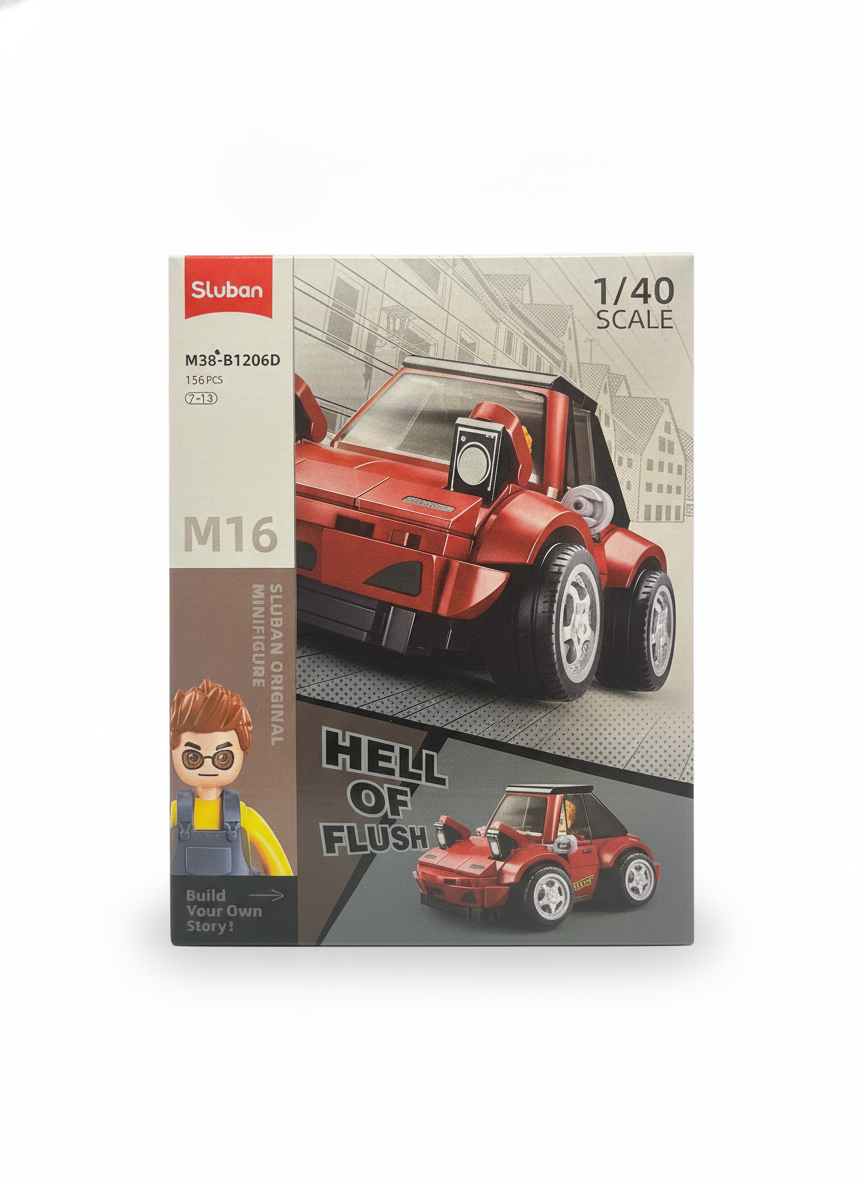 Sluban Hell of Flush Sports Car Building Blocks Set
