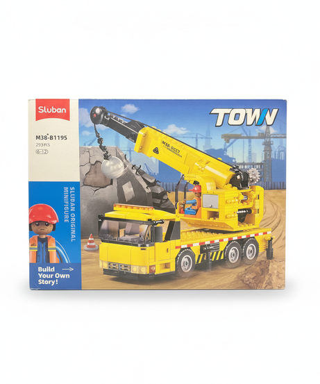 Sluban TOWN Construction Crane Truck Building Blocks Set M38-B1195
