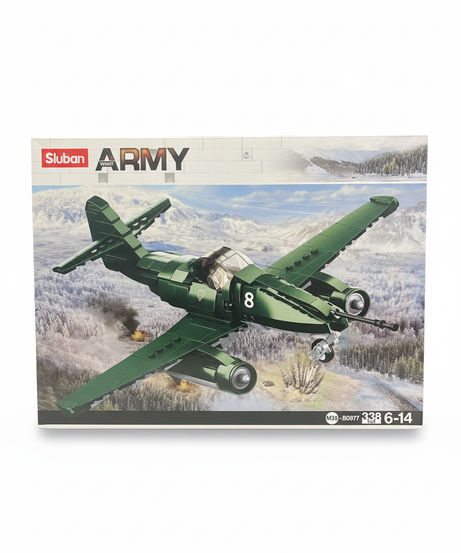 Sluban WWII Army Fighter Plane Building Blocks