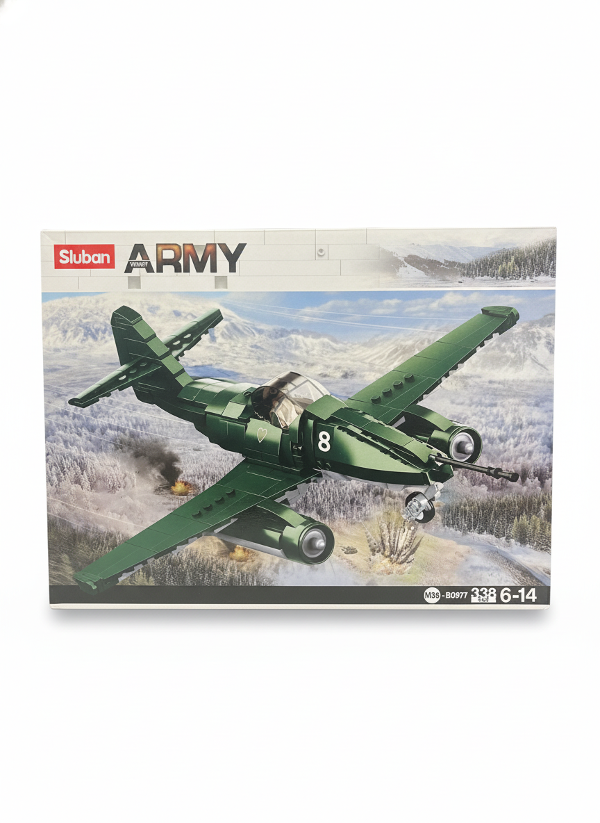 Sluban WWII Army Fighter Plane Building Blocks