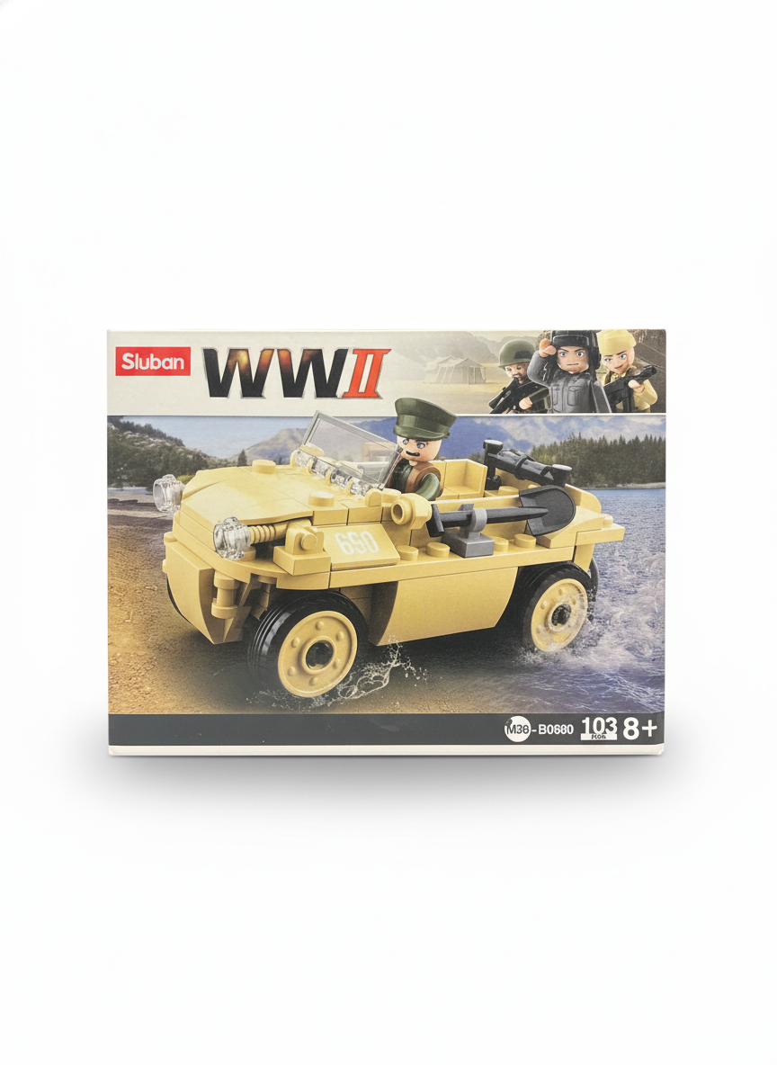 Sluban WWII Amphibious Vehicle Building Block Set