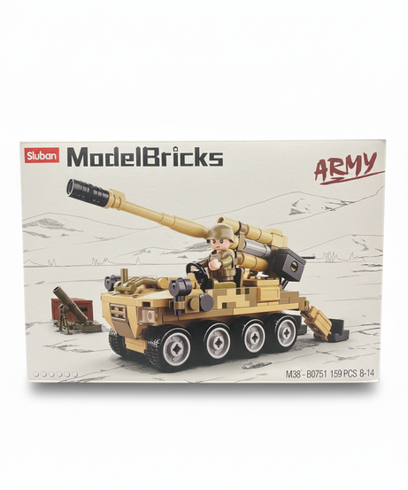 Sluban ModelBricks ARMY M38-B0751 Self-Propelled Artillery