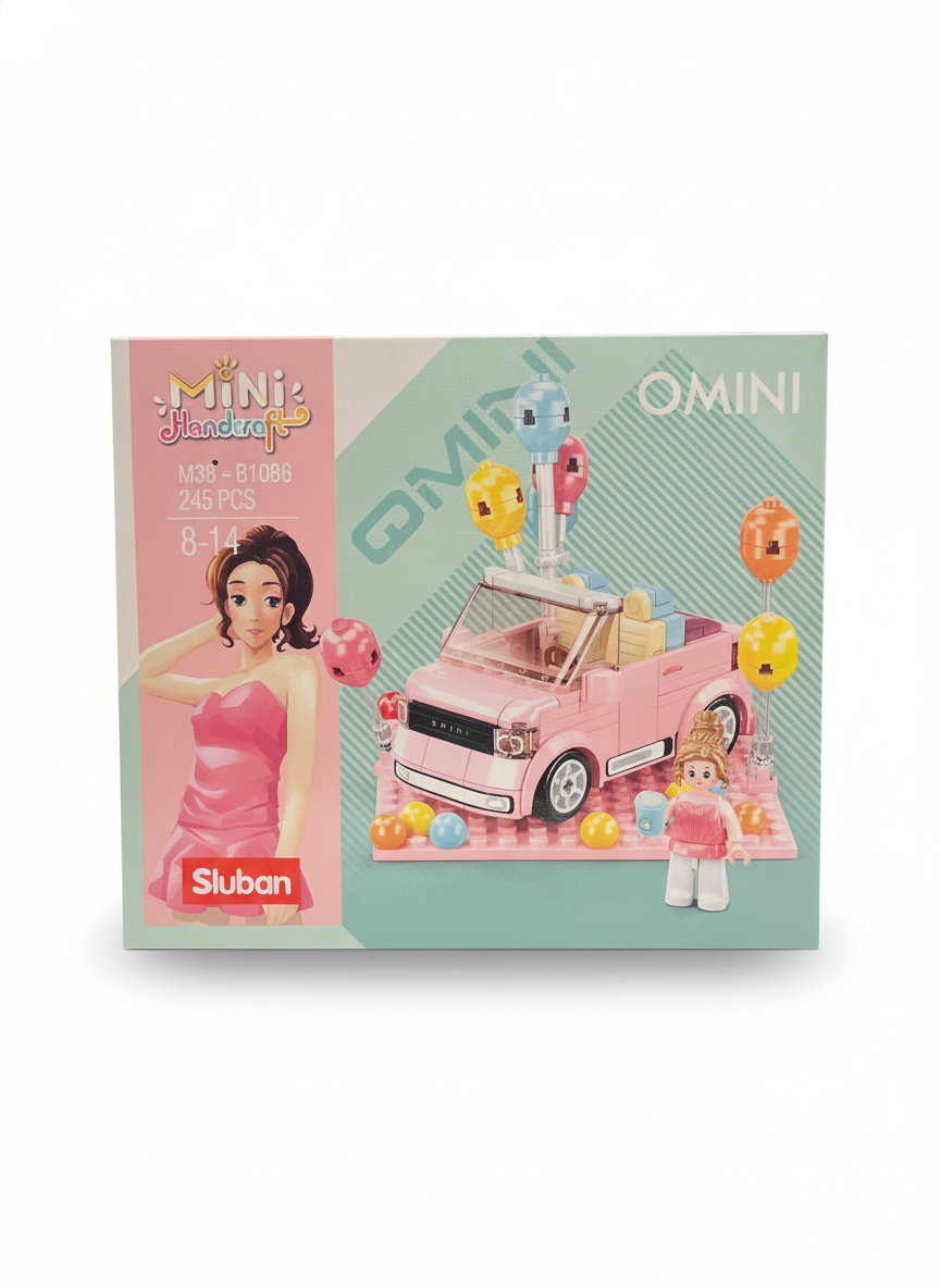 Sluban MINI Handcraft OMINI Convertible Car Building Blocks M38-B1086