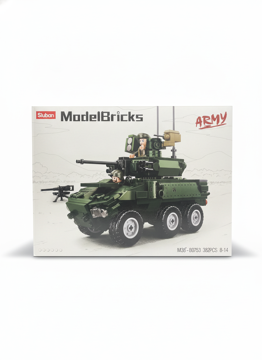 Sluban ModelBricks ARMY M38-B0753 Armored Vehicle Building Set